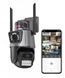 Вулична охоронна WIFI камера відеоспостереження 6MP, Dual Lens / Поворотна камера спостереження із сиреною H1000 фото 7